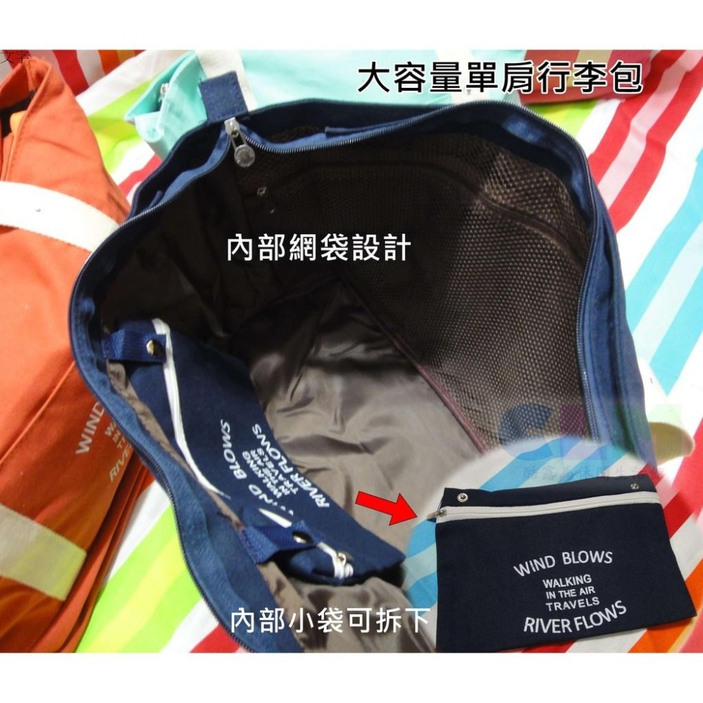 【酷露馬】大容量(雙層)加厚帆布旅行單肩包 拉桿收納包 旅行袋 行李袋 旅行包 拉桿行李包 媽媽包 旅行收納袋TB035-細節圖5