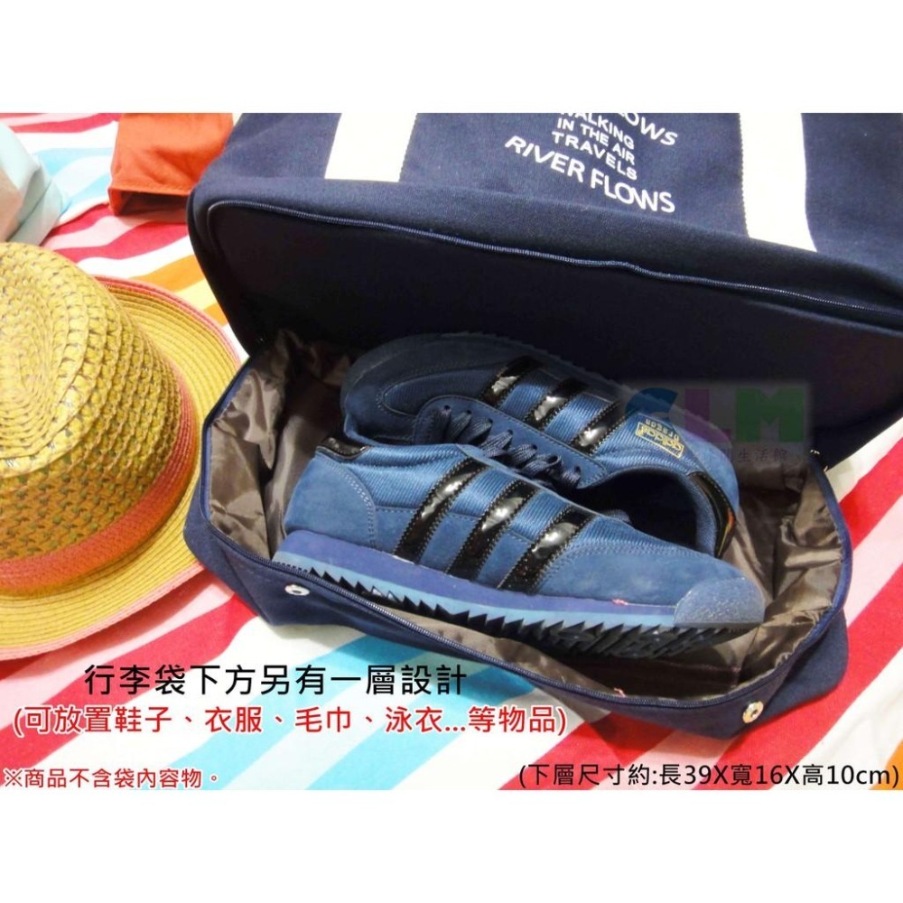 【酷露馬】大容量(雙層)加厚帆布旅行單肩包 拉桿收納包 旅行袋 行李袋 旅行包 拉桿行李包 媽媽包 旅行收納袋TB035-細節圖6
