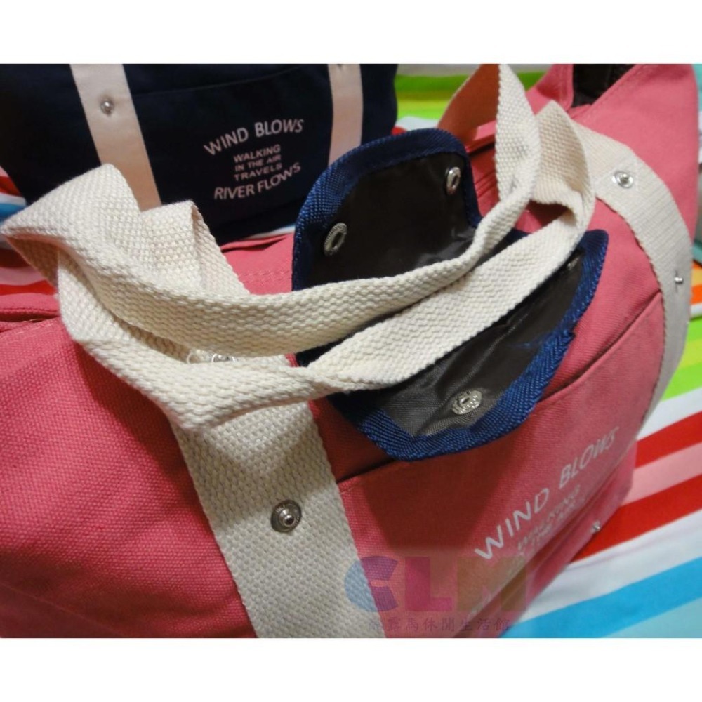 【酷露馬】大容量(雙層)加厚帆布旅行單肩包 拉桿收納包 旅行袋 行李袋 旅行包 拉桿行李包 媽媽包 旅行收納袋TB035-細節圖8