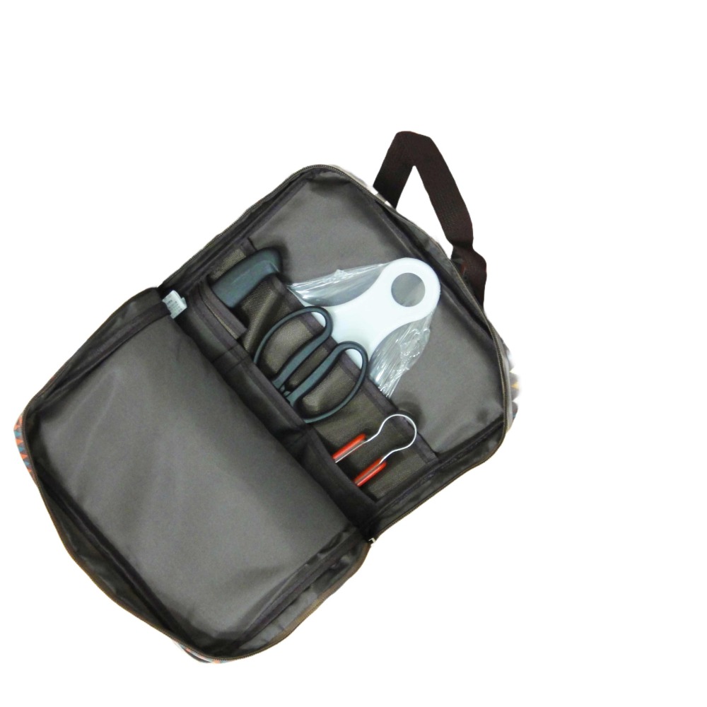 【酷露馬】露營炊具4件組+袋(砧板+刀子+剪刀+夾子+收納袋) CLS不鏽鋼炊具組 露營炊具 炊具包 炊具袋CK012-細節圖2