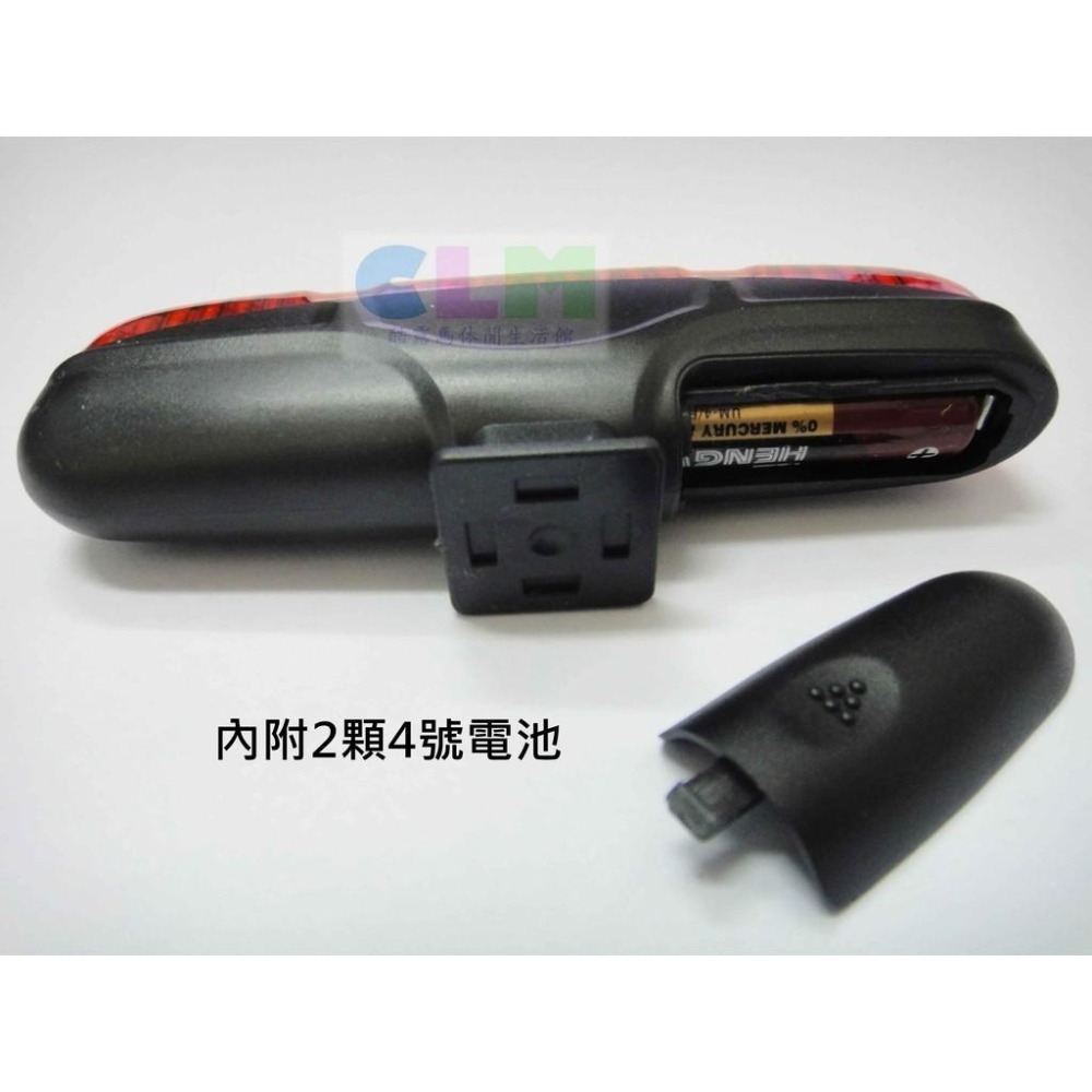 【酷露馬】高亮 自行車 5LED長型尾燈 (附電池) (可直扣可橫扣) 車尾燈 單車燈 警示燈 LED燈 BL016-細節圖6