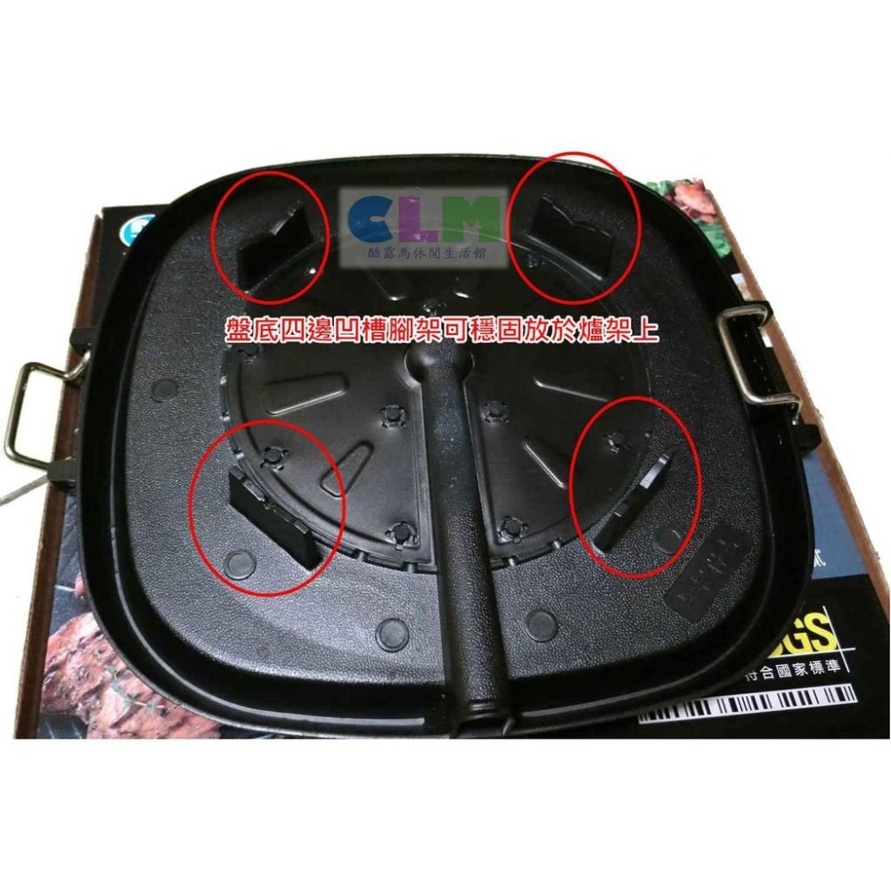 【酷露馬】SGS檢驗合格 韓式燒烤盤 (方型) 不沾燒烤盤 韓式烤盤 烤肉盤 韓式燒肉  不沾烤盤 CK057-細節圖3