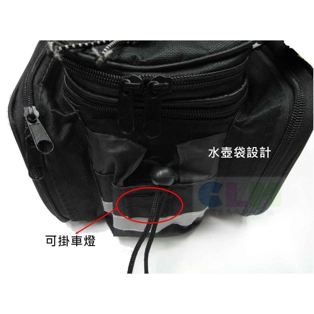 後車包 (帶側袋)自行車貨架包 【酷露馬】(附防雨罩和背帶) 後貨包 貨架馬鞍袋 馬鞍包 車尾包 後尾包 BB015-細節圖6