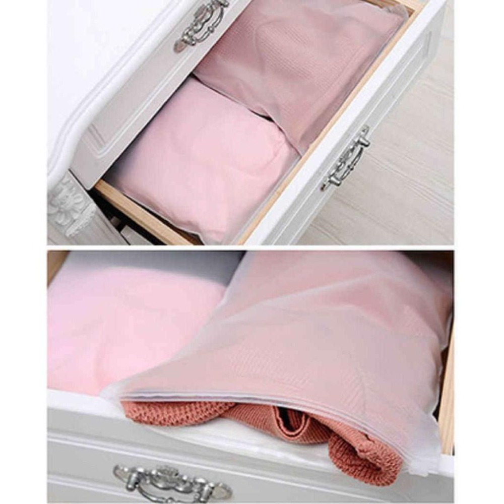 【酷露馬】防水夾鏈收納袋 (M號24*35CM) 旅行衣物收納袋 衣物整理袋 防塵袋 夾鏈袋 密封袋 旅行袋 TB005-細節圖5