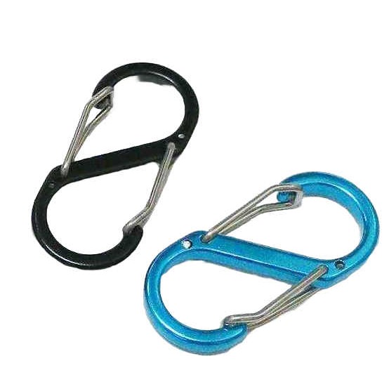 【酷露馬】鋁合金8字扣環 (大號/小號) S勾 鋁合金扣環 背包掛鉤 S掛勾 S鉤 8字勾 掛燈勾CH013-細節圖2