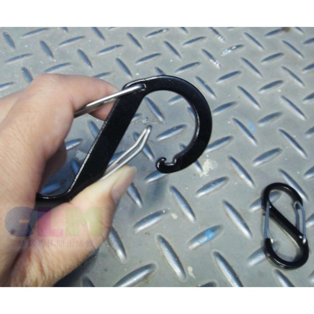【酷露馬】鋁合金8字扣環 (大號/小號) S勾 鋁合金扣環 背包掛鉤 S掛勾 S鉤 8字勾 掛燈勾CH013-細節圖5