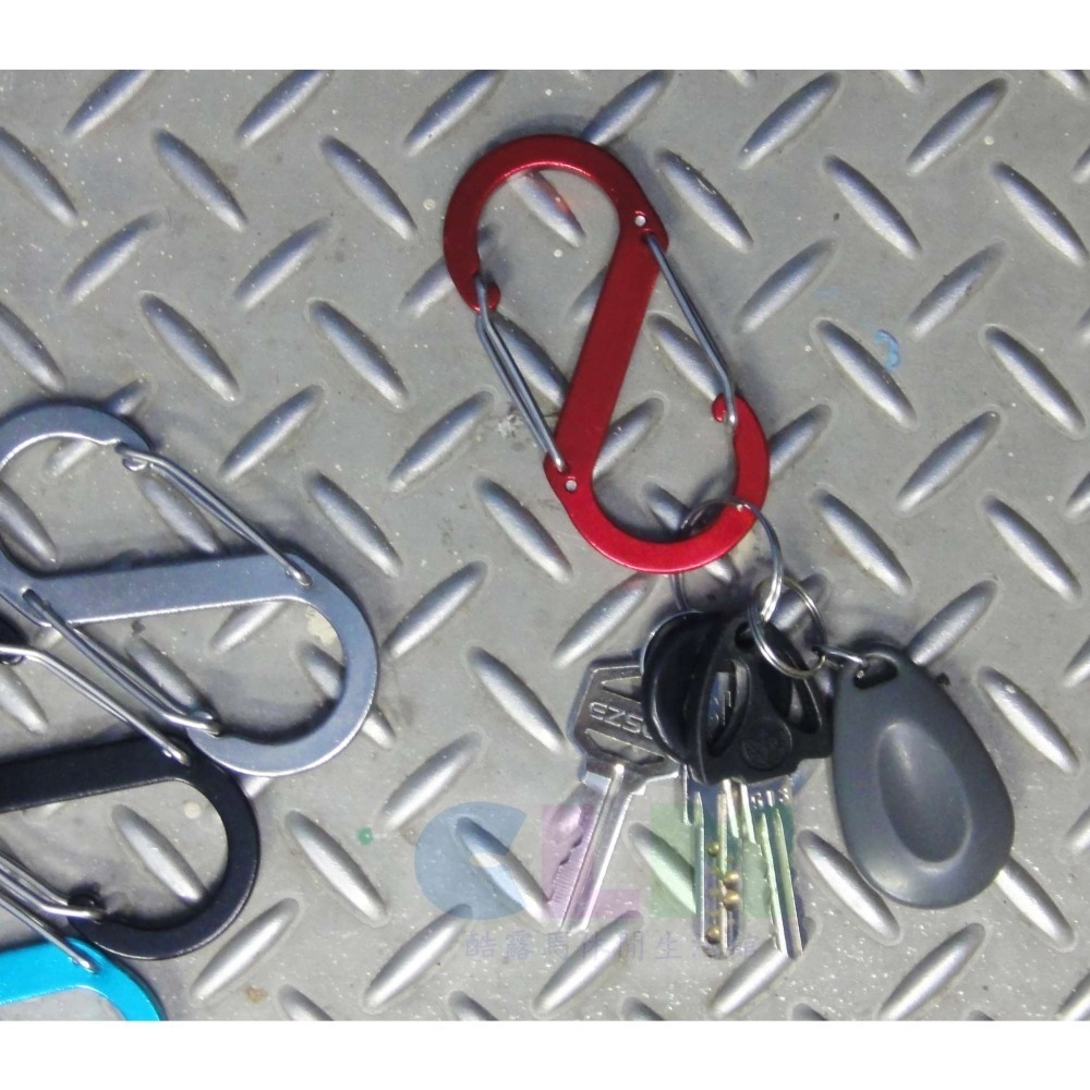 【酷露馬】鋁合金8字扣環 (大號/小號) S勾 鋁合金扣環 背包掛鉤 S掛勾 S鉤 8字勾 掛燈勾CH013-細節圖9