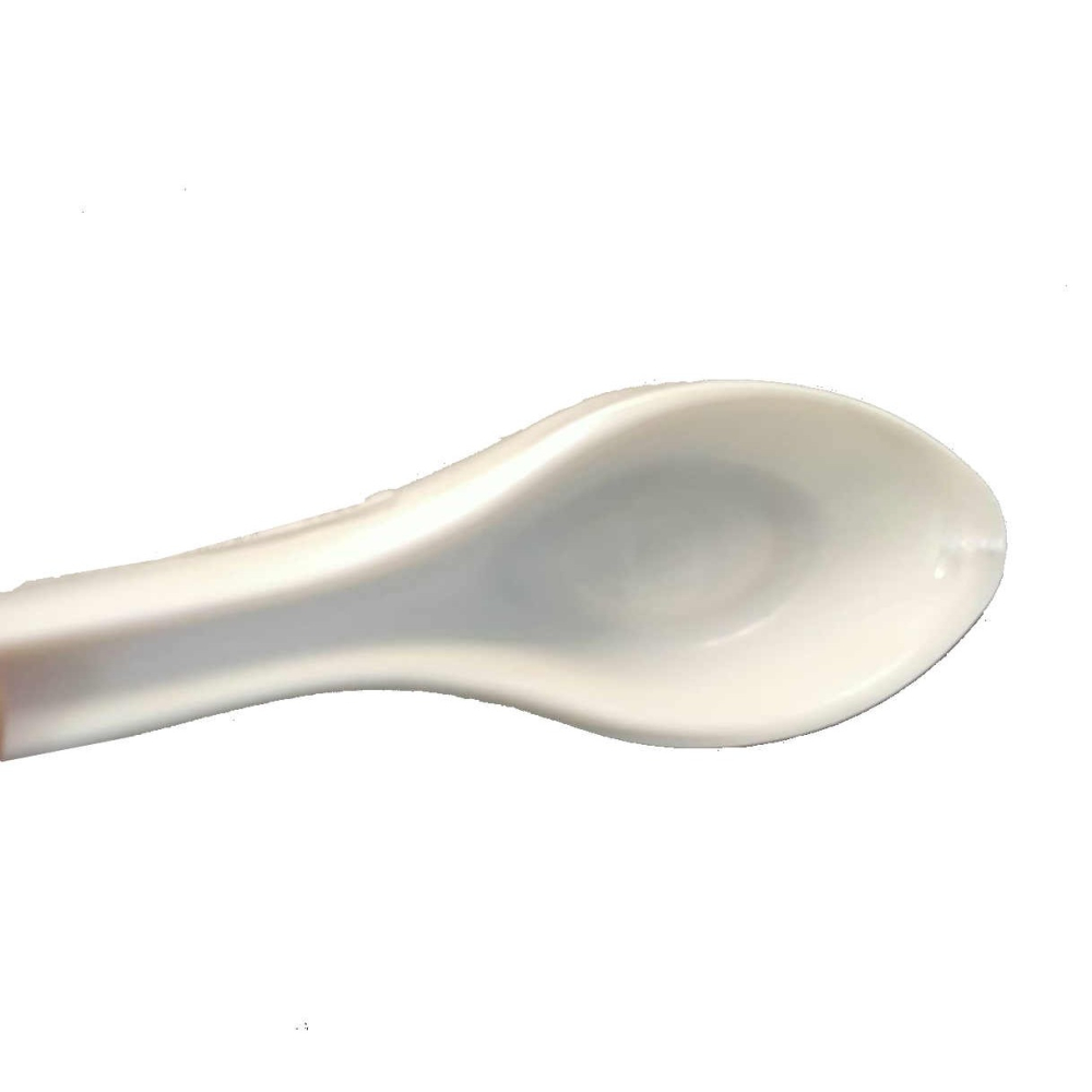 【酷露馬】(台灣製造) 免洗湯匙 彎型湯匙 (25入) 免洗餐具 塑膠湯匙 白色湯匙 明橋 OK006-細節圖2