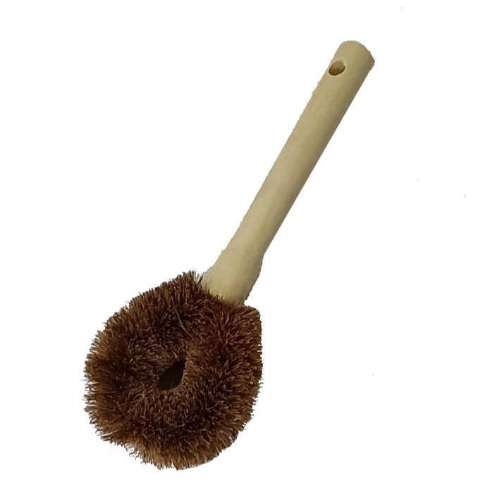 【酷露馬】木柄洗鍋刷 木柄棕刷 洗鍋棕刷 長柄刷 廚房棕刷 清洗棕刷 刷子 HF011-細節圖2