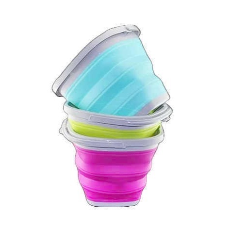 (加厚) 矽膠摺疊水桶 (5L/10L) 伸縮水桶 【酷露馬】洗車水桶 洗車桶 折疊水桶 矽膠水桶 CK006-細節圖2