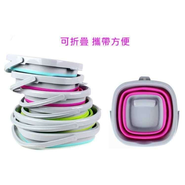 (加厚) 矽膠摺疊水桶 (5L/10L) 伸縮水桶 【酷露馬】洗車水桶 洗車桶 折疊水桶 矽膠水桶 CK006-細節圖5