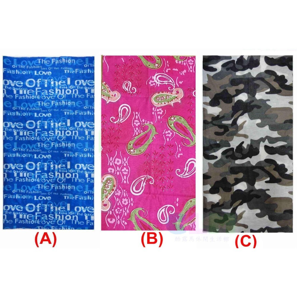 百變魔術頭巾 (無縫) 運動頭巾 騎行頭巾【酷露馬】魔術頭套 圍脖 面罩 圍巾 魔術巾 BO002-細節圖4