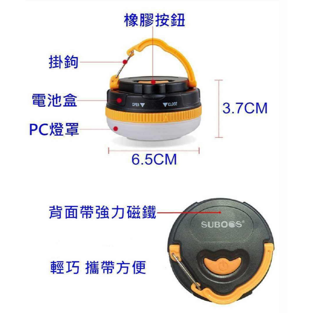 【酷露馬】乾電池LED帳篷燈 露營燈 野營燈 掛燈 (附電池) 帶掛鉤 照明燈 吊燈 適帳篷/露營 CL005-細節圖4