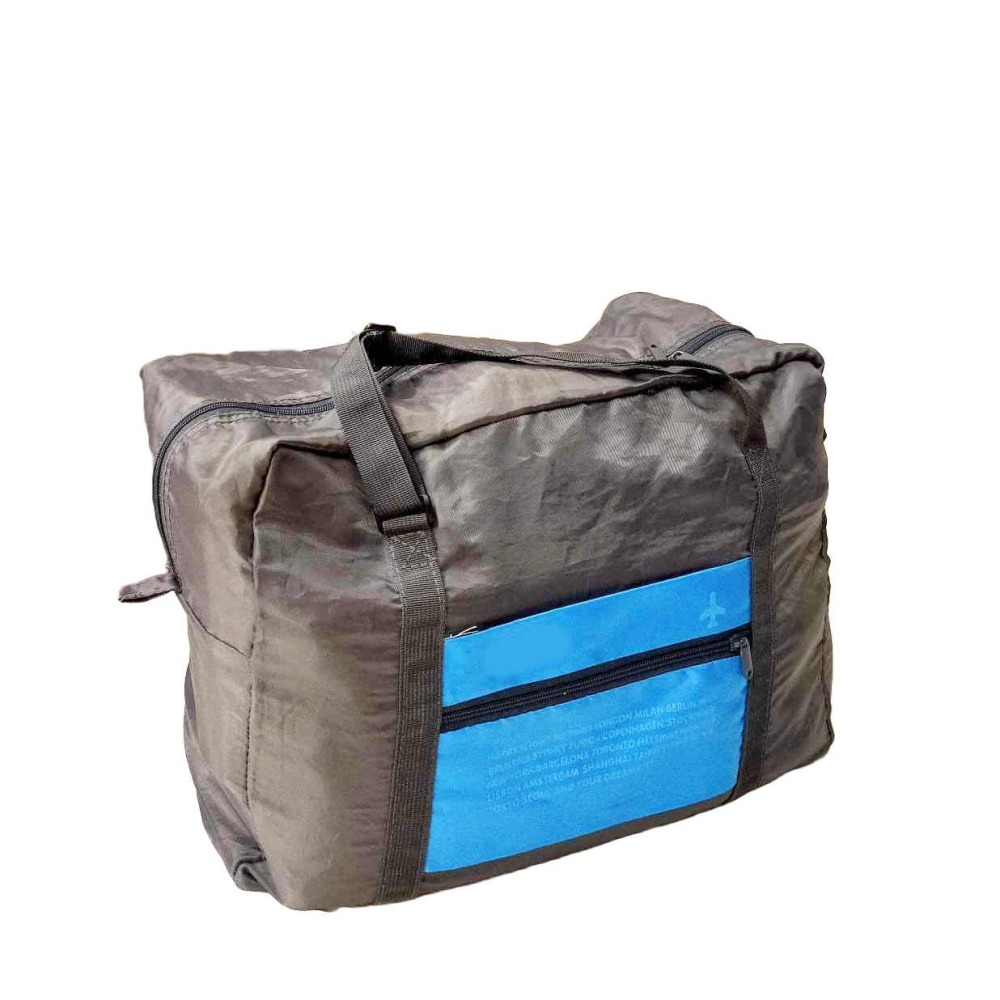 【酷露馬】 旅行收納包 行李桿旅行袋 (可收摺成小包) 折疊收納袋 旅行手提包 購物袋 折疊旅行包 摺疊包 TB018-細節圖2