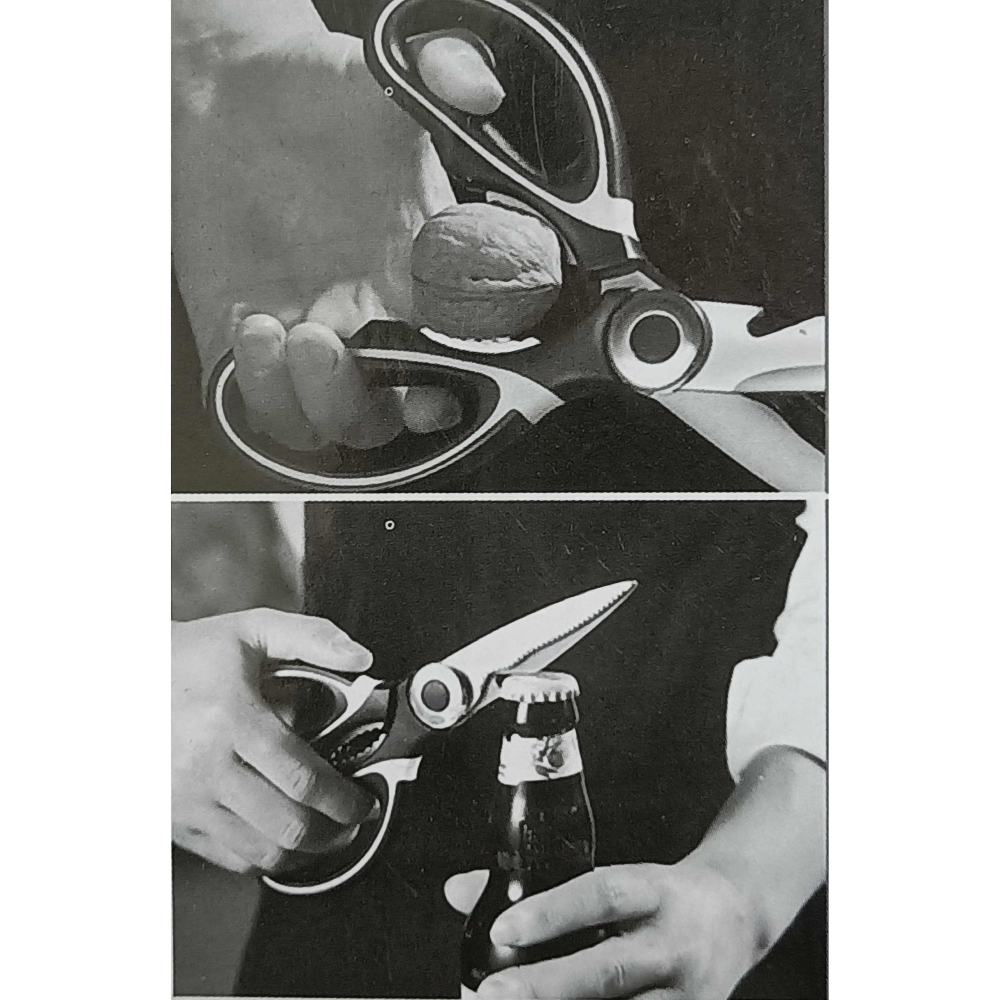 【酷露馬】多功能護套廚房剪 不鏽鋼剪刀 不鏽鋼料理剪 護套剪刀 食材剪刀 廚房剪刀 開瓶器 露營炊具 生活家HK085-細節圖9