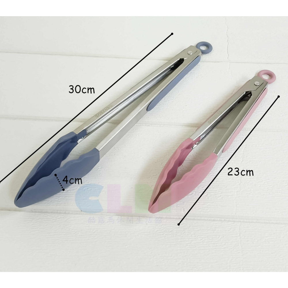 【酷露馬】 SGS檢驗 矽膠耐熱料理夾 不鏽鋼料理夾 食品夾 矽膠夾 不鏽鋼夾子 不沾鍋夾 適氣炸鍋 御膳坊 HK026-細節圖3