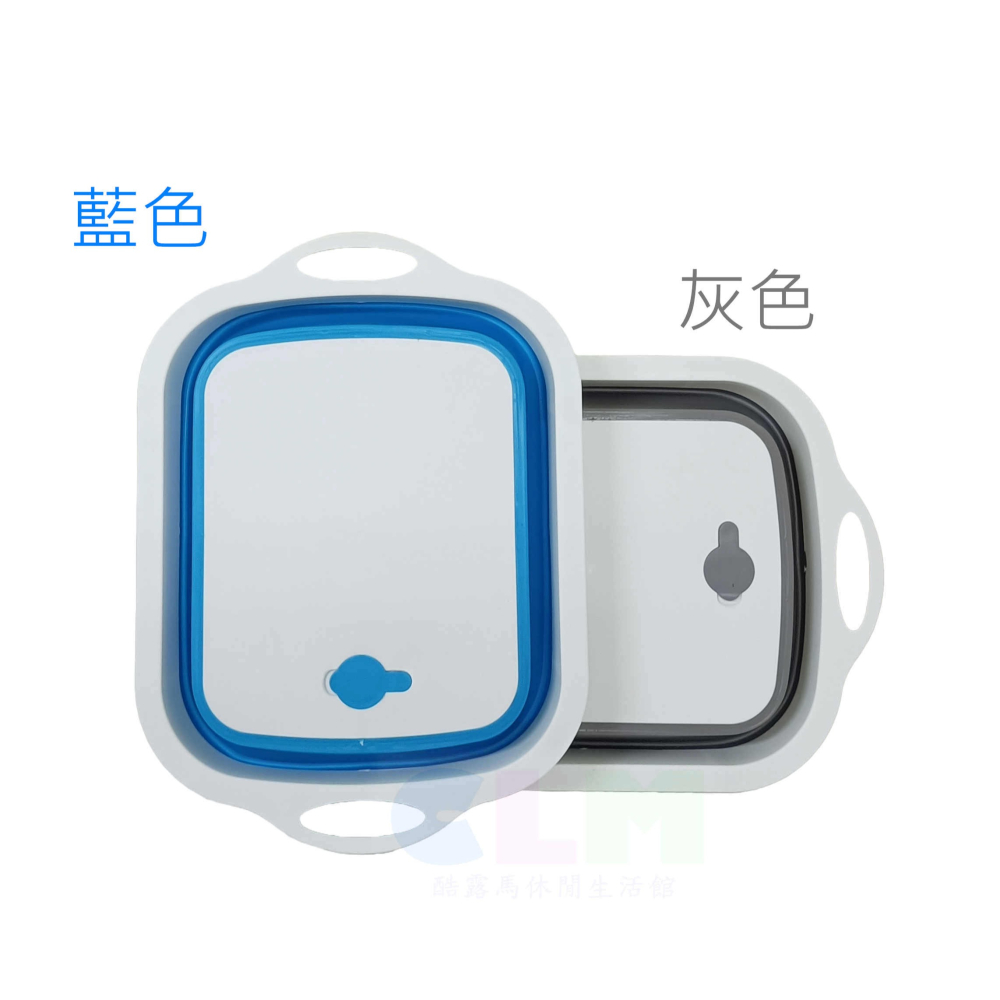 【酷露馬】折疊切菜板/洗菜盆 摺疊洗菜籃 砧板 水盆 置碗籃 滴水籃 野餐籃 瀝水籃 水果籃 露營 HK086-細節圖8