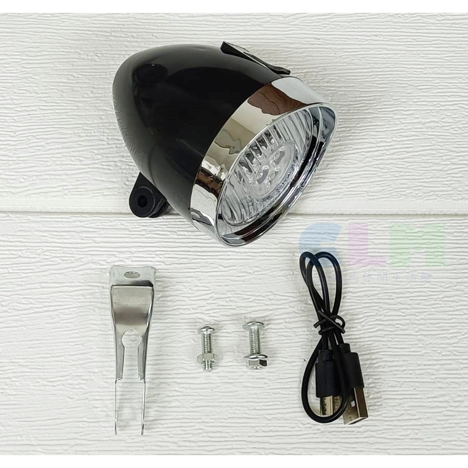 自行車復古車燈 自行車車燈 充電式前燈 LED車燈【酷露馬】復古前燈 單車燈 單車前燈 充電車燈 腳踏車燈BL027-規格圖9