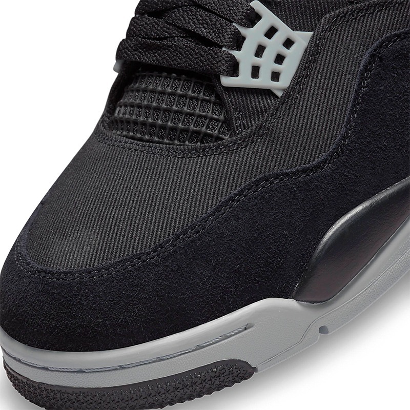 Air Jordan 4 休閒鞋 ＂Black Canvas＂ 暗黑 帆布 男鞋 DH7138-006-細節圖6
