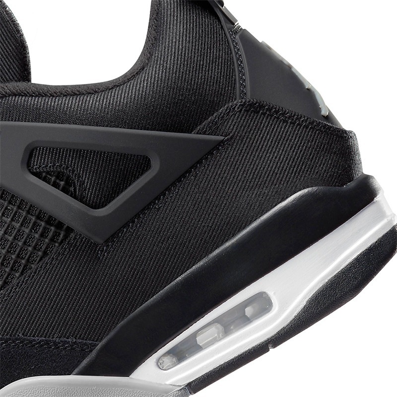 Air Jordan 4 休閒鞋 ＂Black Canvas＂ 暗黑 帆布 男鞋 DH7138-006-細節圖7