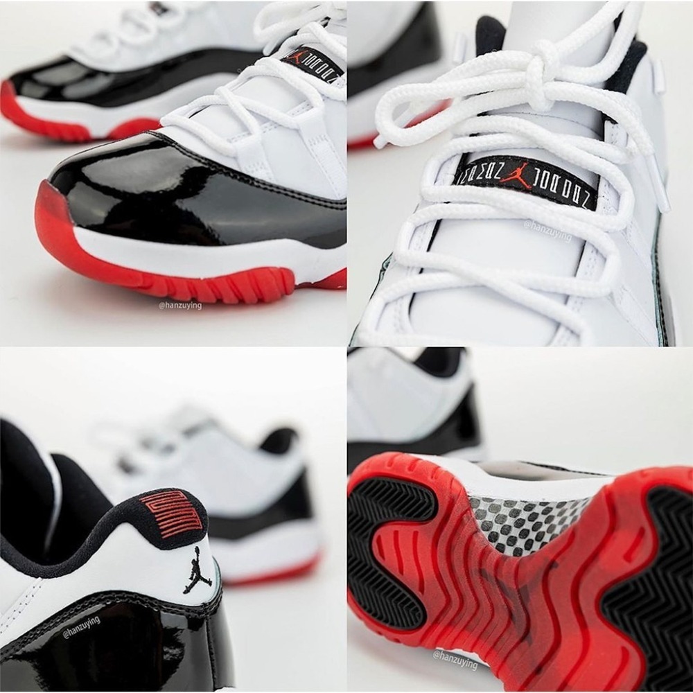 Nike Air Jordan 11 Low Concord Bred 康口黑紅 AV2187-160-細節圖4