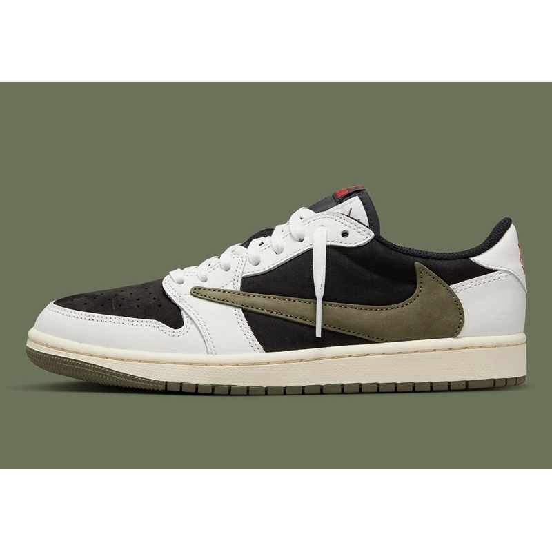 Travis Scott x Air Jordan 1 Low”Olive”黑綠橄欖5.0 DZ4137-106-細節圖2