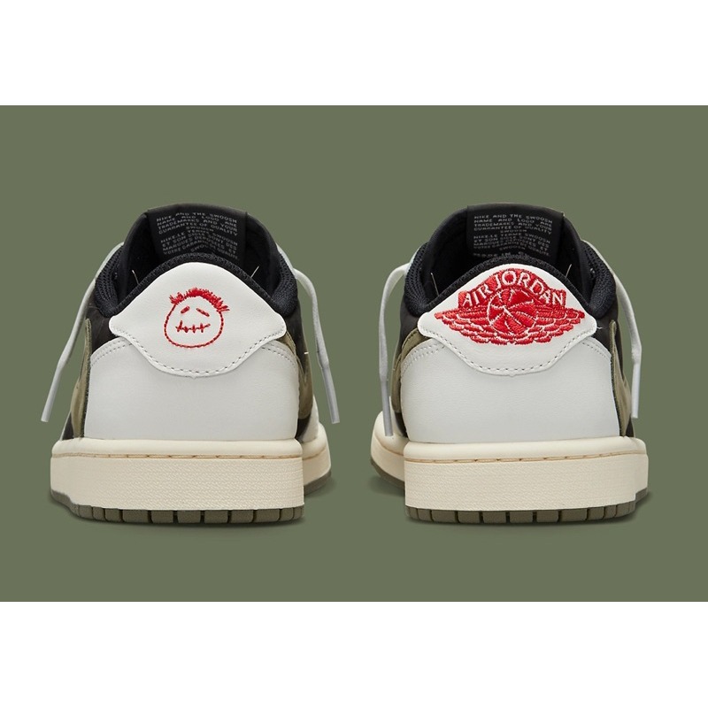 Travis Scott x Air Jordan 1 Low”Olive”黑綠橄欖5.0 DZ4137-106-細節圖3