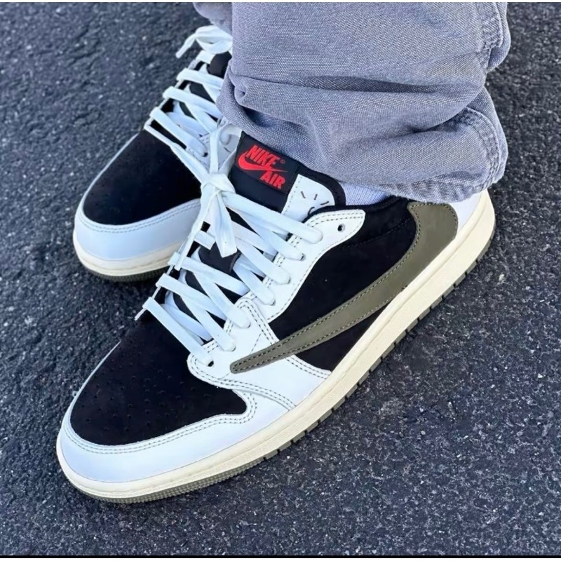 Travis Scott x Air Jordan 1 Low”Olive”黑綠橄欖5.0 DZ4137-106-細節圖5
