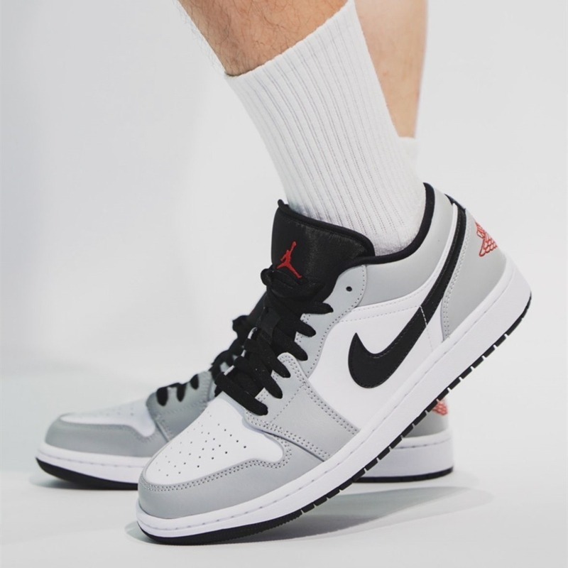 Air Jordan 1 Low 男鞋 aj1 低筒 女鞋 灰白 煙灰 黑白 灰 紅黑腳趾 黑紅 飛人喬登 1代 籃球鞋-細節圖3