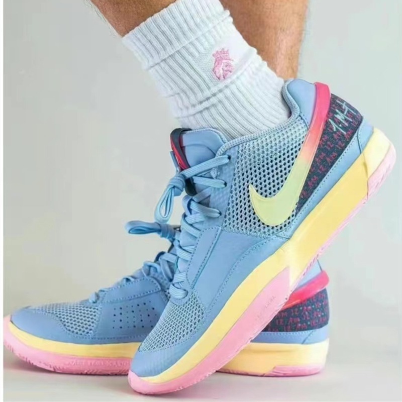 Nike JA 1 EP Day One Ja Morant 男鞋 粉藍 煙灰 JA1 耐吉 莫蘭特 1代 實戰 籃球鞋-細節圖2