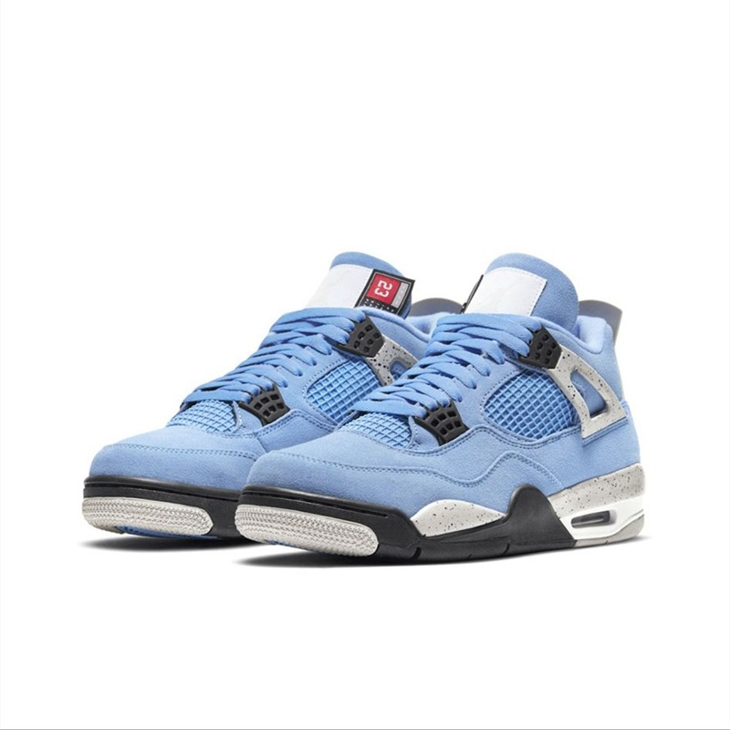 Air Jordan 4 Retro 男鞋 女鞋 飛人喬丹 4代 籃球鞋 藍白 紫色 電母 黃黑 AJ4 休閒鞋 運動鞋-細節圖3