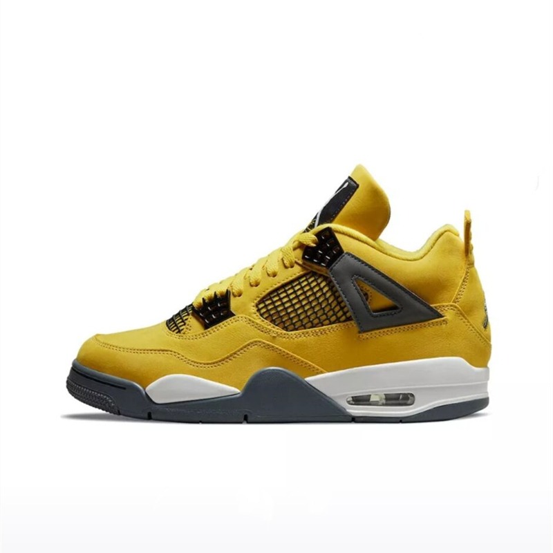 Air Jordan 4 Retro 男鞋 女鞋 飛人喬丹 4代 籃球鞋 藍白 紫色 電母 黃黑 AJ4 休閒鞋 運動鞋-細節圖5