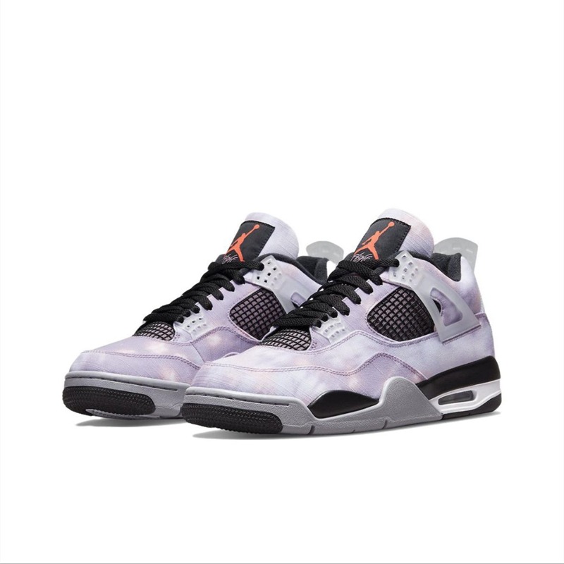 Air Jordan 4 Retro 男鞋 女鞋 飛人喬丹 4代 籃球鞋 藍白 紫色 電母 黃黑 AJ4 休閒鞋 運動鞋-細節圖9