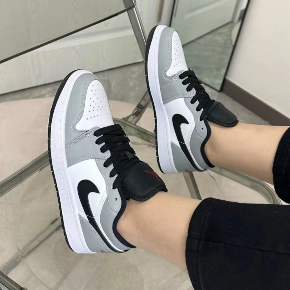 Air Jordan 1 Low Light Smoke Grey 灰白黑 煙灰 黑灰 553558-030-細節圖3