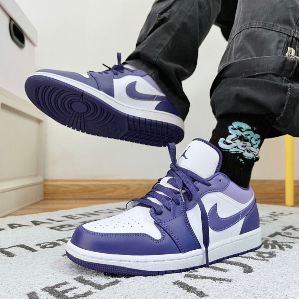 Jordan 1 Low 白綠 DC0774-113 葡萄紫 DC0774-502 553558-515-細節圖9