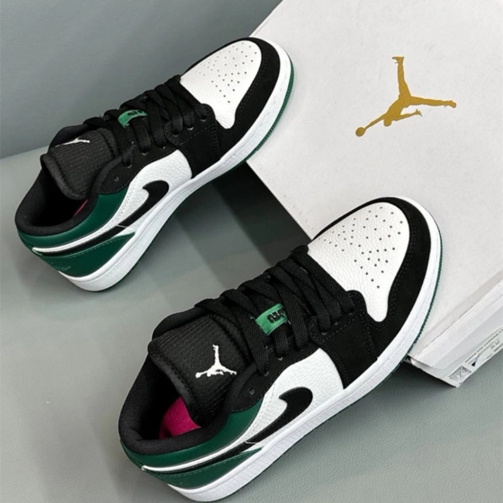 Air Jordan 1 Low GS Mystic Green 黑綠 553560-113-細節圖5