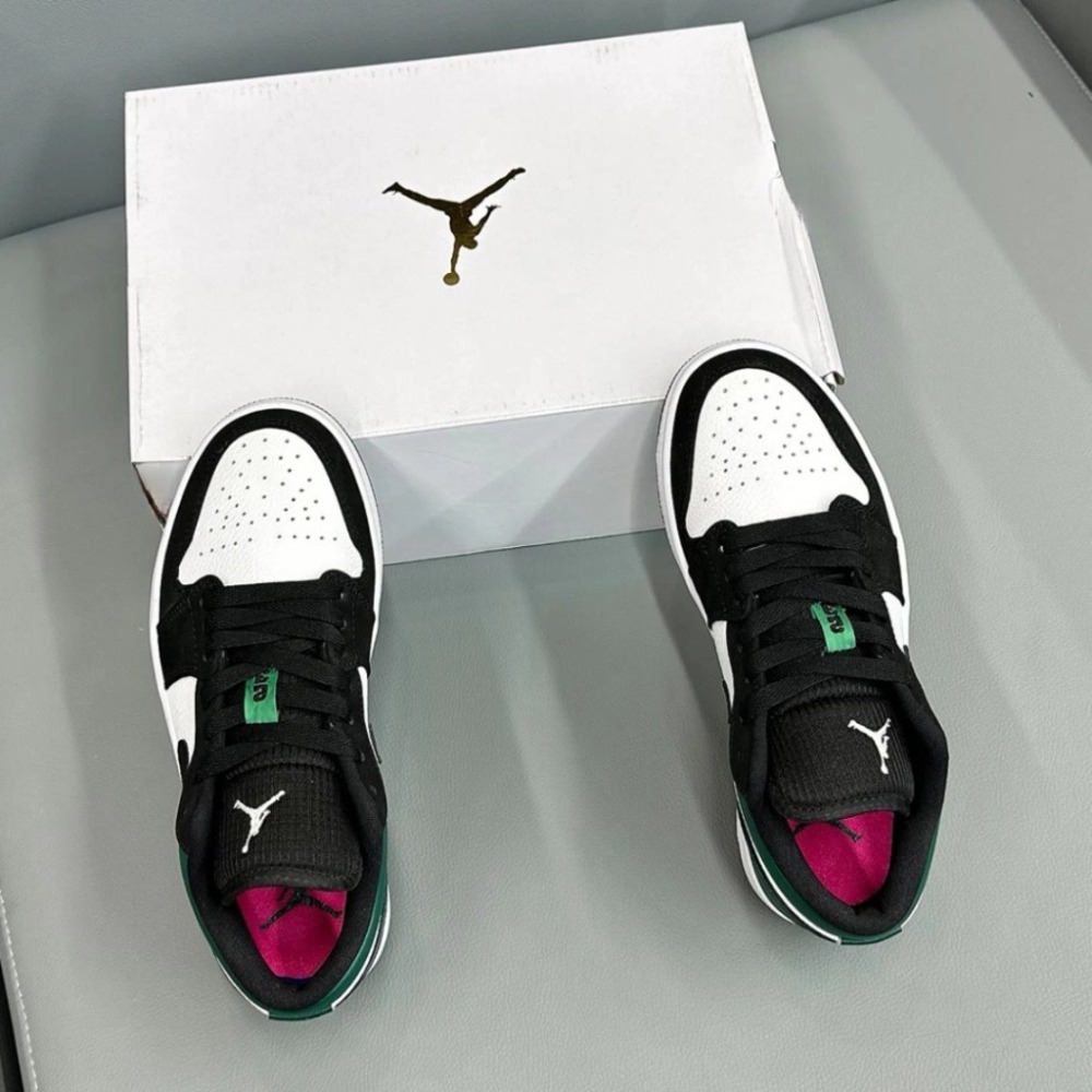 Air Jordan 1 Low GS Mystic Green 黑綠 553560-113-細節圖6