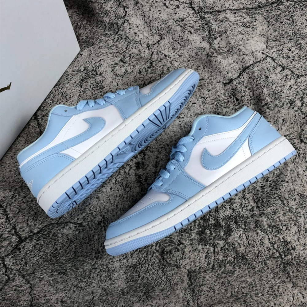Air Jordan 1 Low Aluminum 藍白 淺藍 以太藍 AJ1 低筒 休閒鞋 DC0774-141-細節圖4