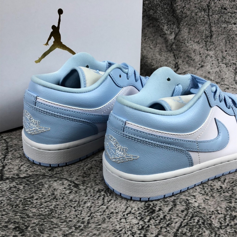 Air Jordan 1 Low Aluminum 藍白 淺藍 以太藍 AJ1 低筒 休閒鞋 DC0774-141-細節圖6