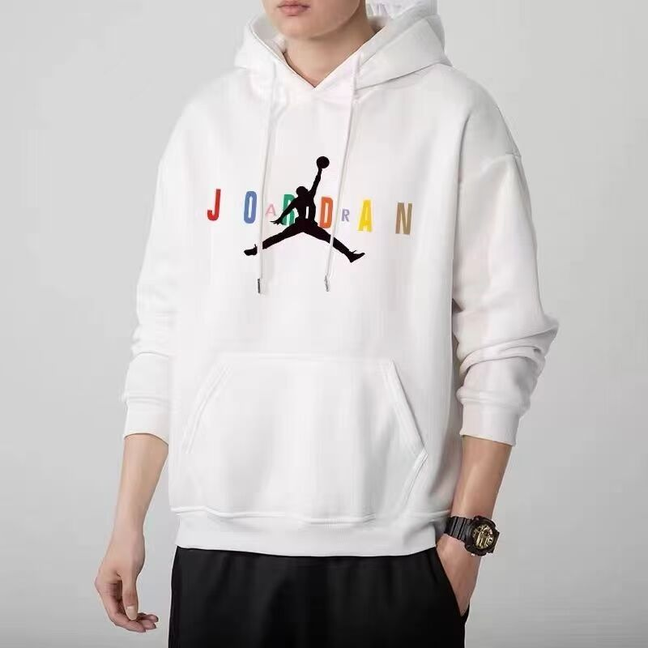 Air Jordan男女運動帽衫上衣情侶透氣純棉帽T休閑上衣大學生衛衣-細節圖3