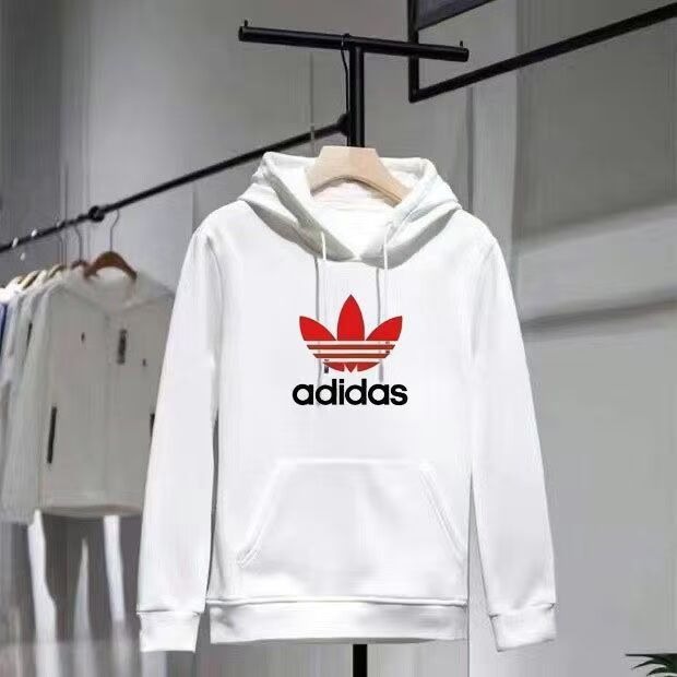 Adidas三葉草男女運動帽衫上衣情侶透氣純棉帽T休閑上衣大學生衛衣-細節圖6