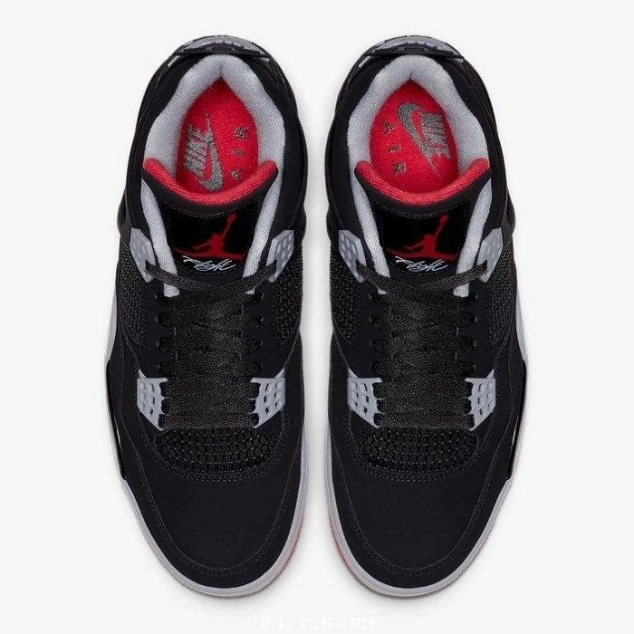 Air Jordan 4 Bred AJ4 籃球鞋 黑紅 308497 060 爆款 男鞋-細節圖3