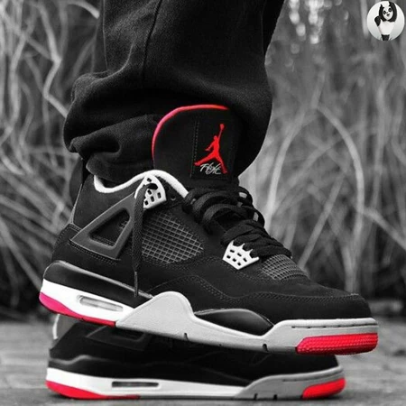 Air Jordan 4 Bred AJ4 籃球鞋 黑紅 308497 060 爆款 男鞋-細節圖6