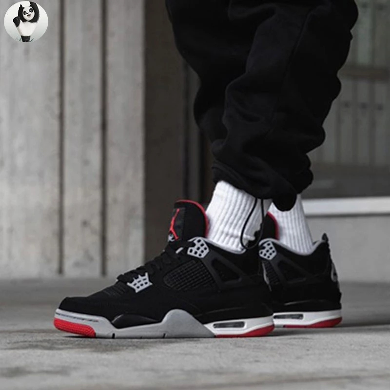 Air Jordan 4 Bred AJ4 籃球鞋 黑紅 308497 060 爆款 男鞋-細節圖8