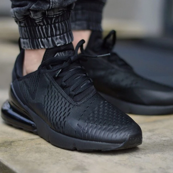 Nike Air Max 270 全黑 黑底 氣墊 網面 透氣 黑魂 休閒 慢跑 男鞋 AH8050-005-規格圖8