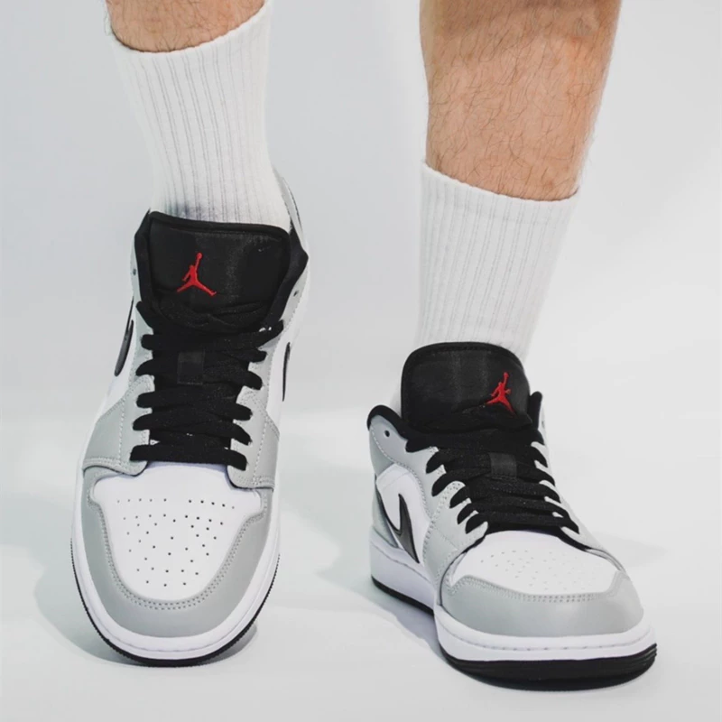Nike 休閒鞋 Wmns Air Jordan 1 Low 女鞋 男鞋 灰白 黑白灰  運動鞋-細節圖7