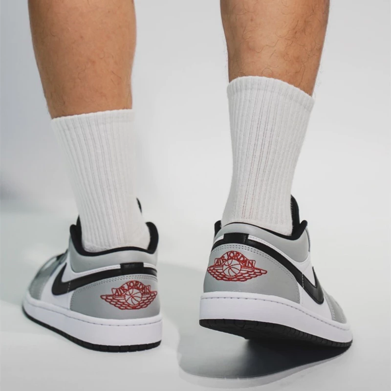 Nike 休閒鞋 Wmns Air Jordan 1 Low 女鞋 男鞋 灰白 黑白灰  運動鞋-細節圖8