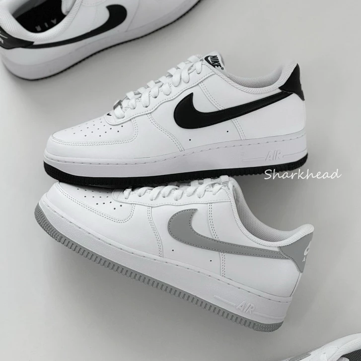 Nike Αir Force 1 淺灰 灰白 熊貓 黑 白 撞色 灰 FJ4146-100-細節圖2