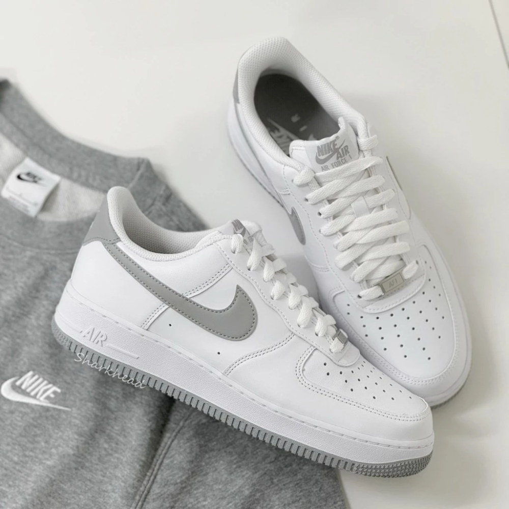 Nike Αir Force 1 淺灰 灰白 熊貓 黑 白 撞色 灰 FJ4146-100-規格圖9