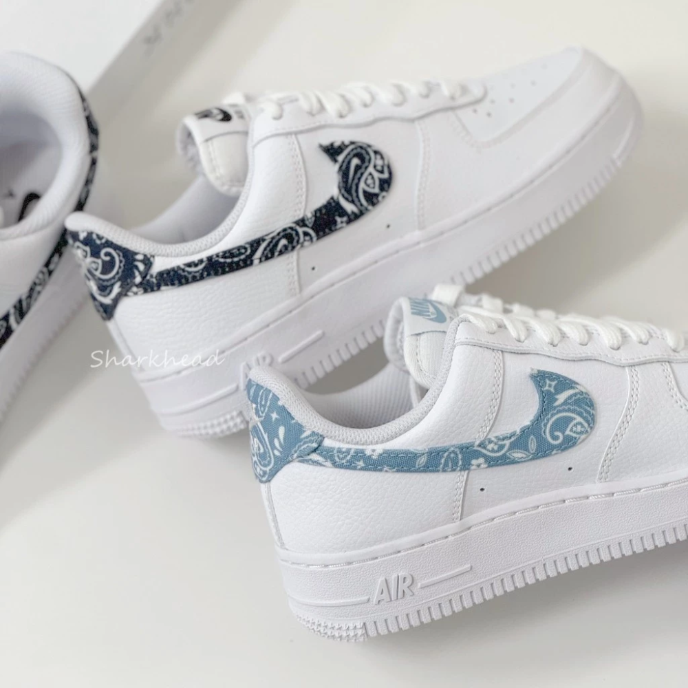 Nike Air Force 1 Low 變形蟲 水藍 黑白 DH4406-100 101-細節圖2